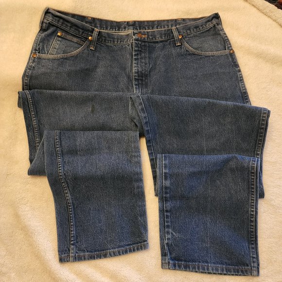 Men's MADE in the USA Prewashed Relaxed Fit WRANGLER Cowboy Cut Jeans Sz 42x32 - Picture 2 of 10